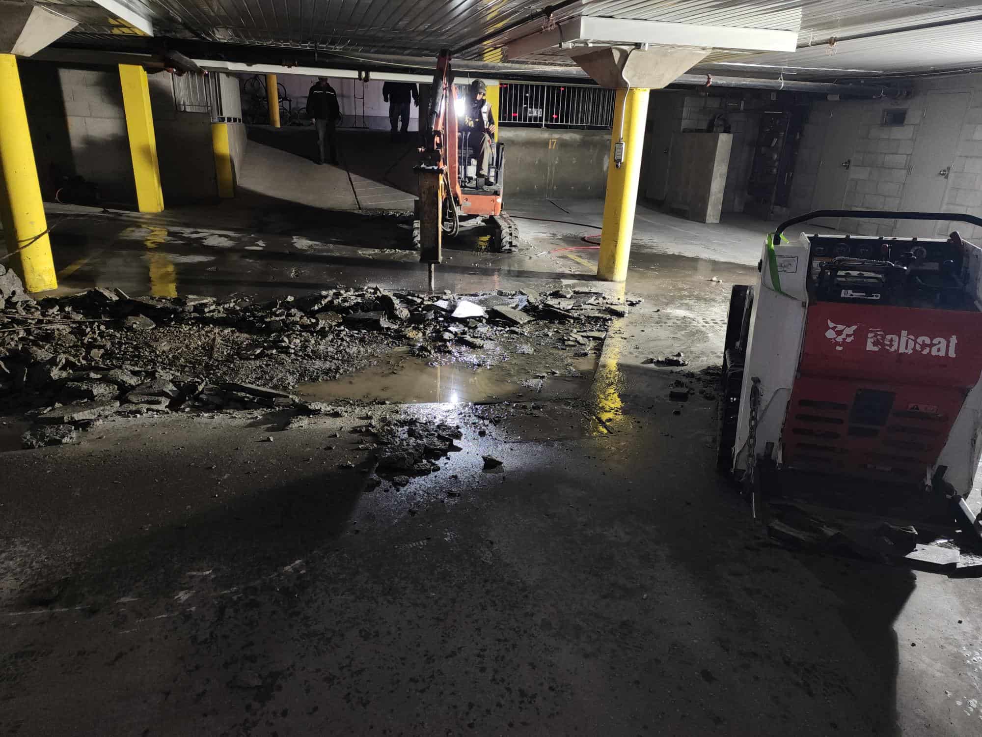 Montreal concrete parking garage repair